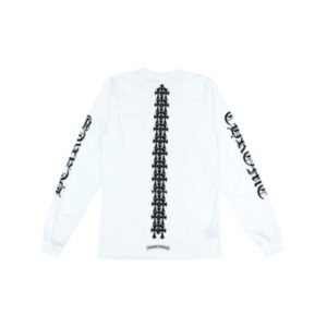 White Chrome Heart Long Sleeve