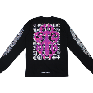 Chrome Heart Eye Chart Pink Dagger Long Sleeve T Shirt