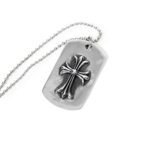 Tiny CH Cross Cutout Dog Tag